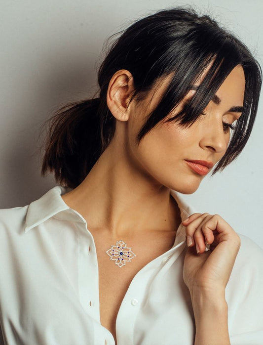 Flower Lazuli – bijou de peau repositionnable M Paris